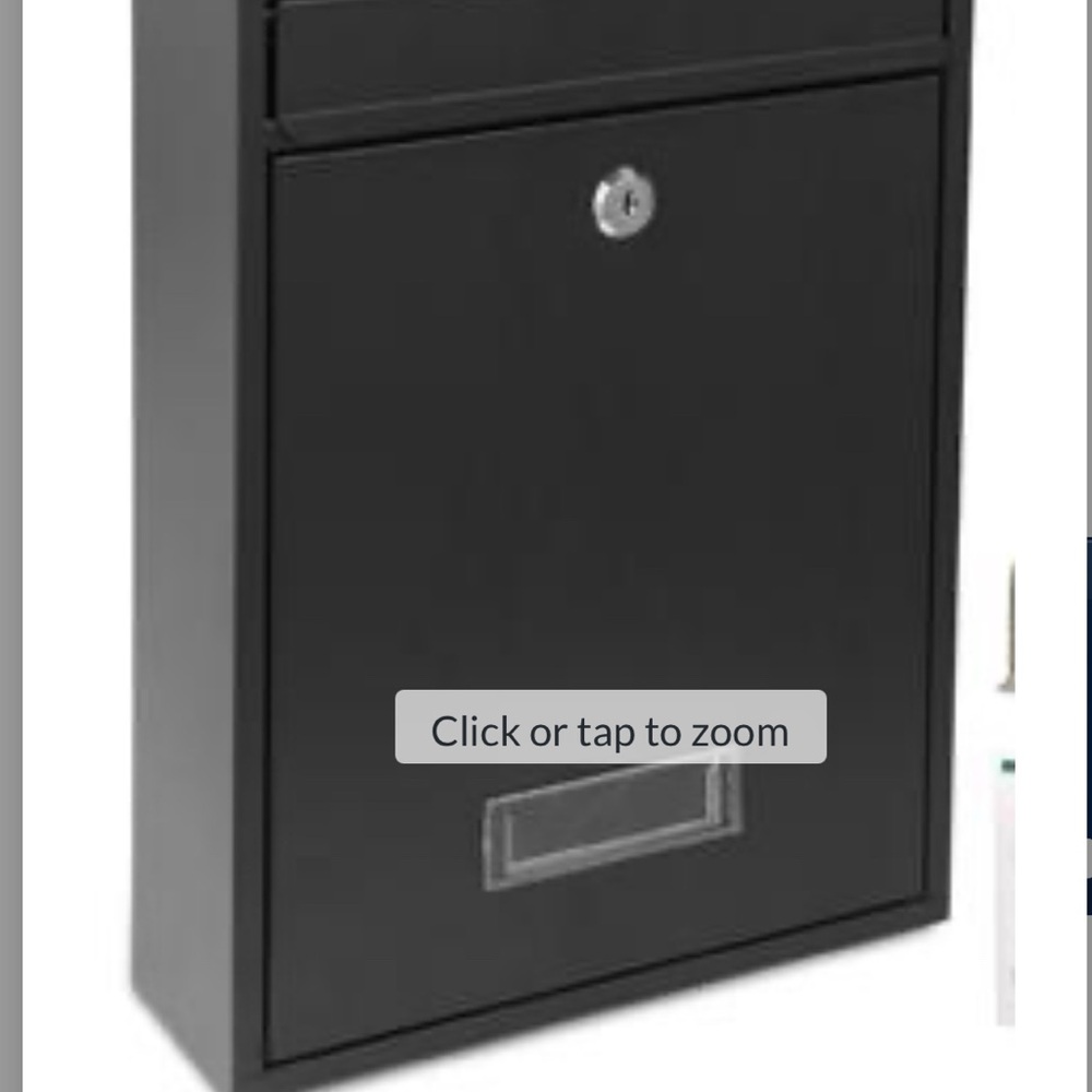 Secure Black Wall-Mounted Mailbox